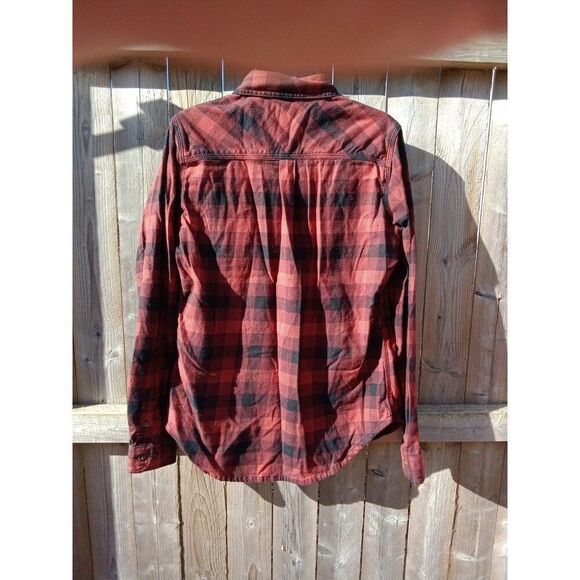 Carhartt Flannel Shirt Red Plaid Juniors XS 0/2 - Picture 3 of 6